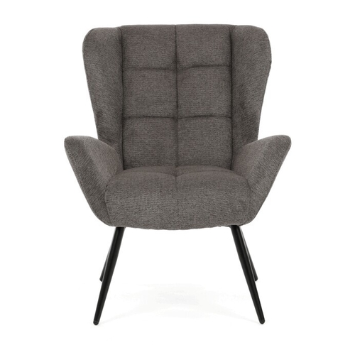Křeslo ušák, šedá, látka, AK-H9206 GREY2
