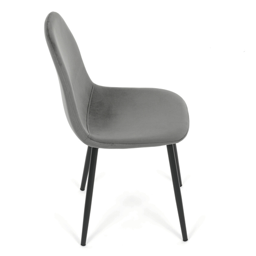 Jídelní židle, šedá, sametová látka, CT-V2971 GREY4