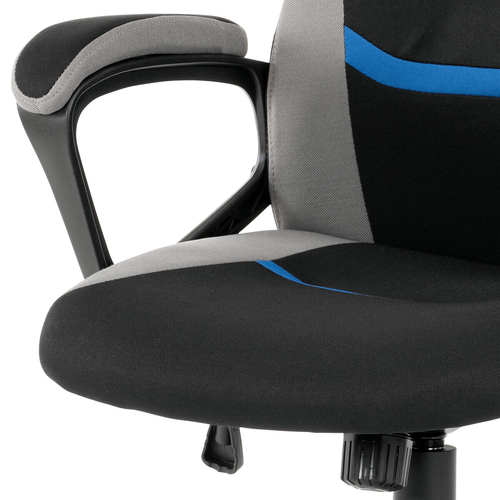 Herní židle, houpací mechanismus, černá látka, KA-L611 BLUE