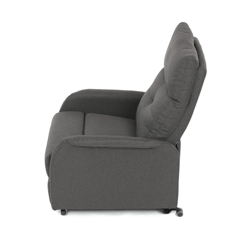 Polohovací křeslo, elektrické kabelové ovládání, šedá, látka, TV-5482 GREY2
