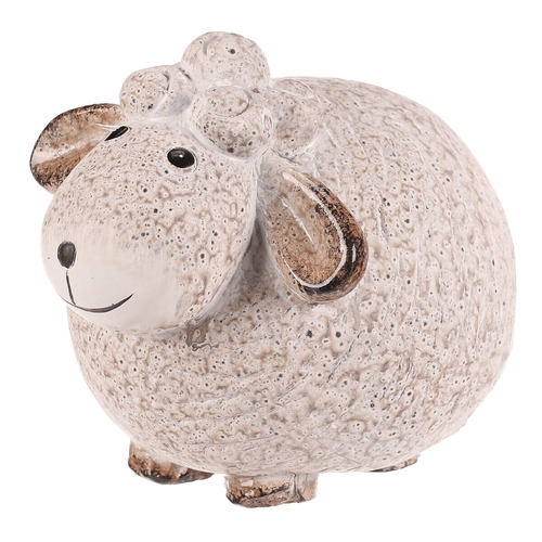 Ovečka - keramická figurka, vel. M, barva krémová