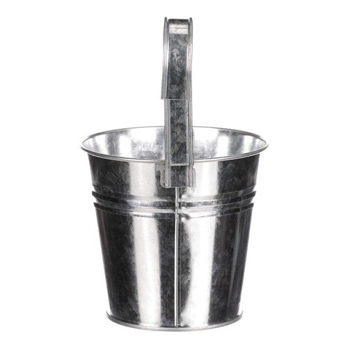 Obal na květiny - na zavěšení, zinkový, barva stříbrná