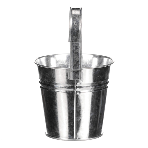 Obal na květiny - na zavěšení, zinkový, barva stříbrná