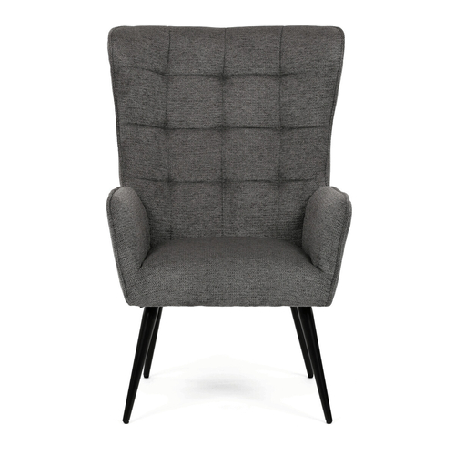 Křeslo ušák, šedá, látka, AK-315 GREY2