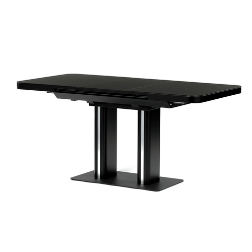 Jídelní stůl rozkládací 120-160x80 cm, mdf, černá, HT-D1926 BK