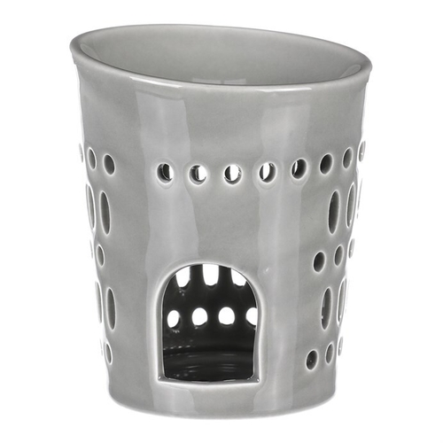 Aromalampa - porcelánová, otvory po obvodu, barva šedá