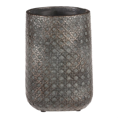 Váza betonová - s mozaikou, barva šedá