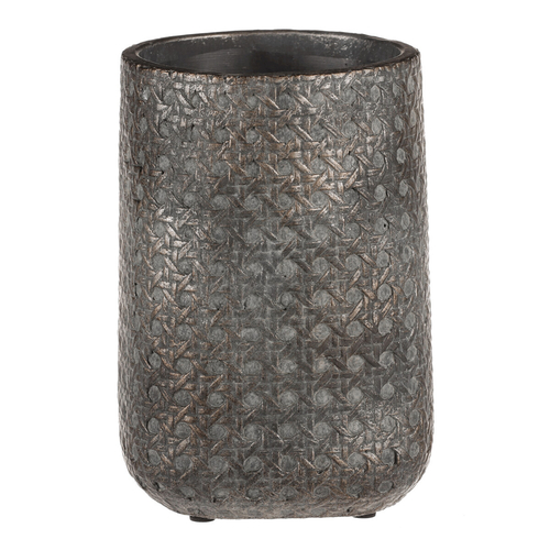 Váza betonová - s mozaikou, barva šedá