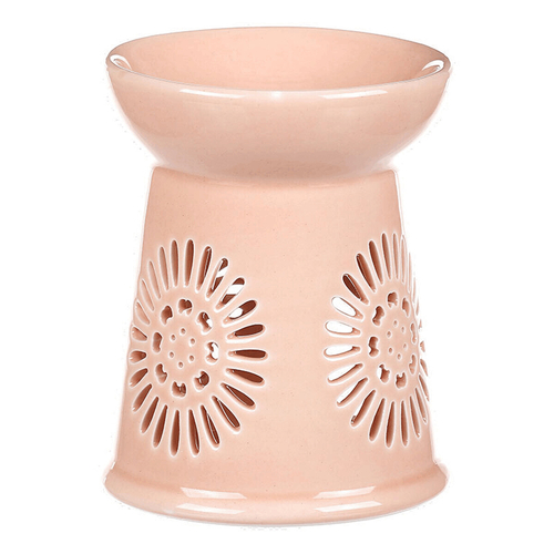 Aromalampa s motivem sedmikrásky, meruňková barva, porcelán