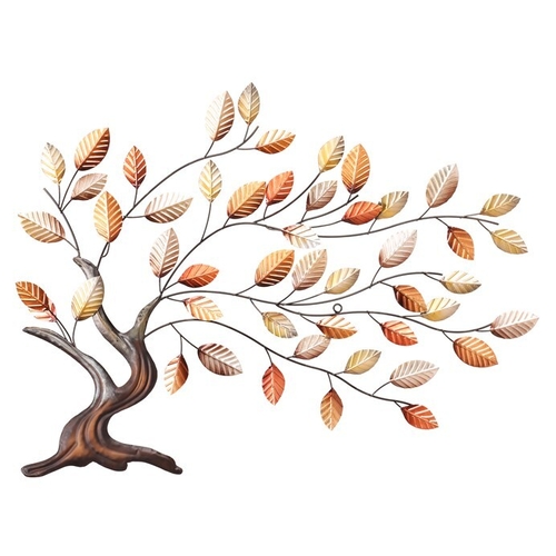 Strom kovový - nástěnná dekorace, vrba