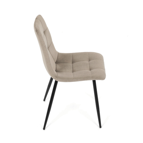 Jídelní židle, béžová, sametová látka, DCL-X7015 CAP2