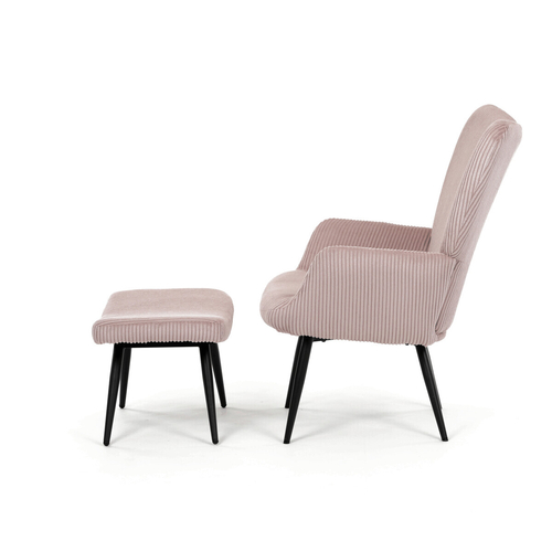 Relaxační křeslo, růžová, manšestrová látka, AK-L7285 PINK6