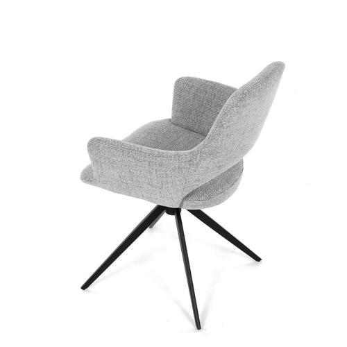 Jídelní židle otočná 360°, šedá, látka, DCH-D1320 GREY2