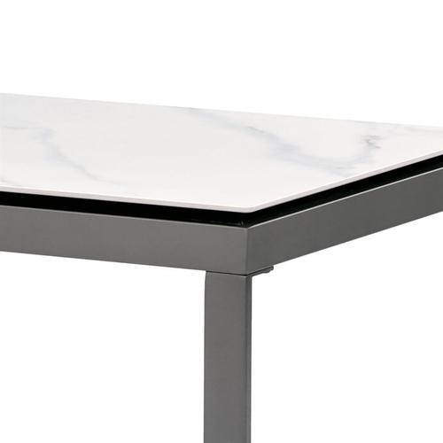Konferenční stolek 121x61x45cm, slinutá keramika, mramor, AHG-284 WT