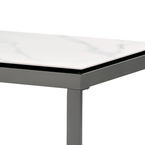 Konferenční stolek 121x61x45cm, slinutá keramika, mramor, AHG-284 WT