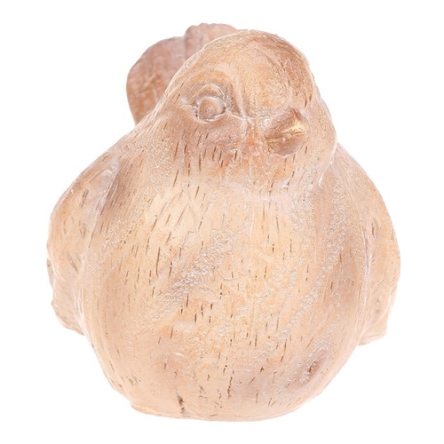 Ptáček - figurka z polyresinu, imitace dřeva