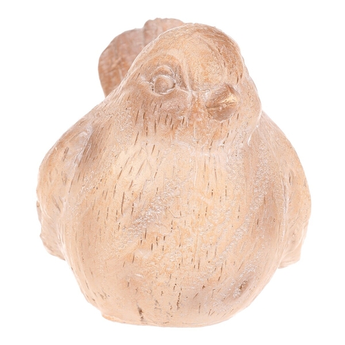 Ptáček - figurka z polyresinu, imitace dřeva
