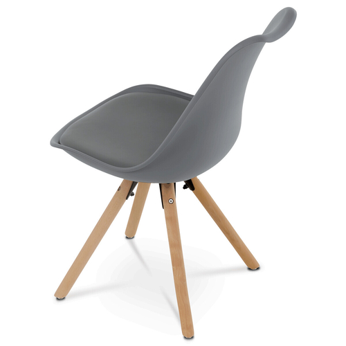 Jídelní židle, šedá, plast, CT-762 GREY