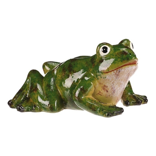 Žába - keramická figurka, vel. M, barva zelená