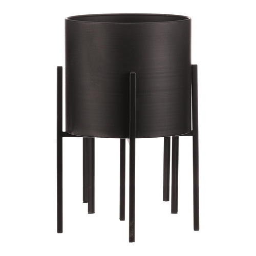 Stojan - kovový, kulatý, černý mat, cena za sadu 2 ks