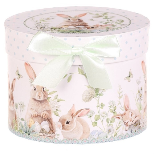 Hrnek malovaný - porcelán, dárková dóza, motiv se zajíčky