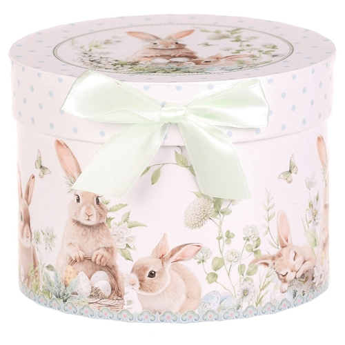 Hrnek malovaný - porcelán, dárková dóza, motiv se zajíčky