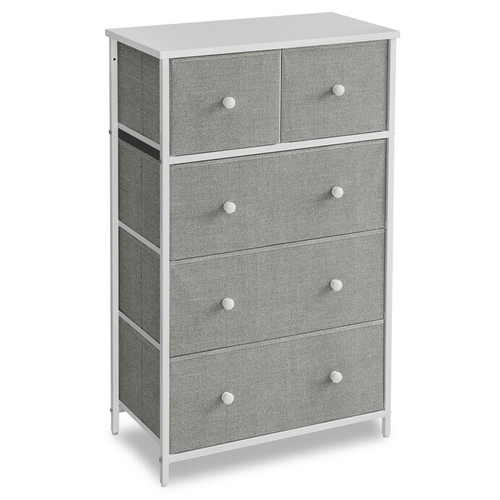 Komoda 56x30x93cm, kov, šedá, AUK-E1051 GREY