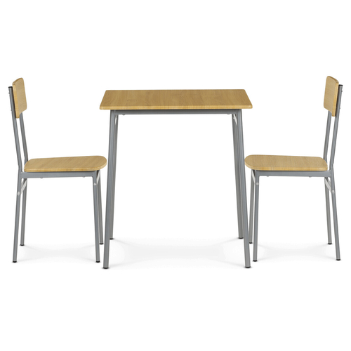 Jídelní set s 2 židlemi, 70x70x76cm, mdf, dub, AUT-O2122 OAK