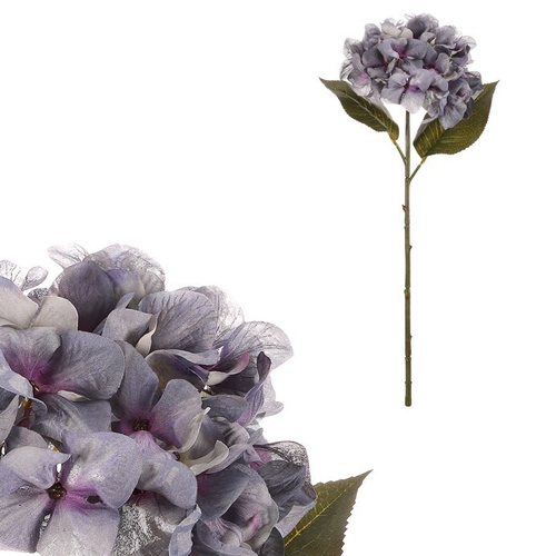 Hortenzie - umělá řezaná, barva modrá