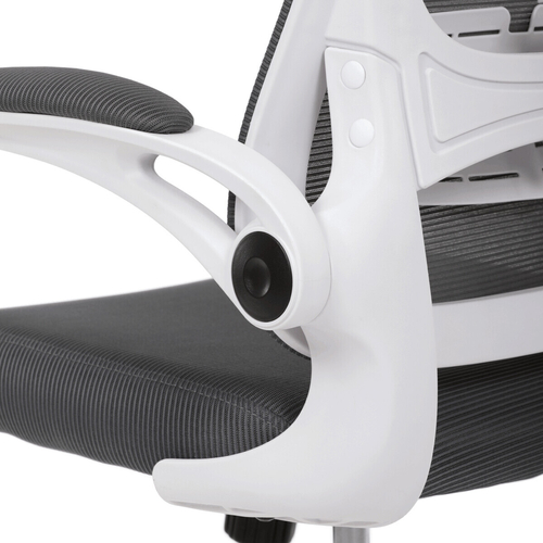 Kancelářská židle, houpací mechanismus, šedá síťovina, KA-Q843 GREY