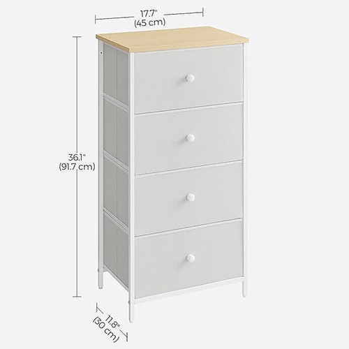 Komoda 45x30x92cm, mdf, bílá, AUK-E1031 WT