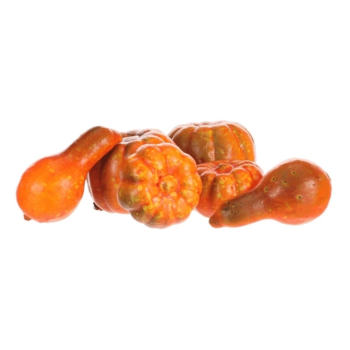 Dýně umělá - mix tvarů, oranžová, cena za balení (6 ks)