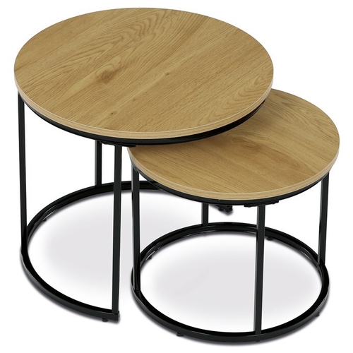 Odkládací stolek 53x53x46cm, mdf, divoký dub, CT-G1145 OAK