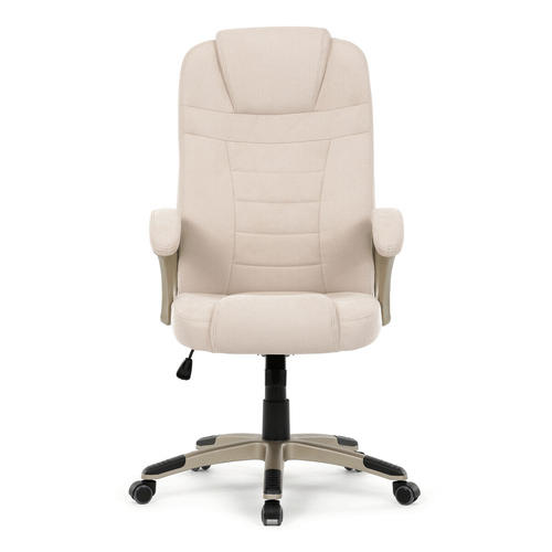 Kancelářské křeslo, houpací mechanismus, béžová látka, KA-C713 CRM2