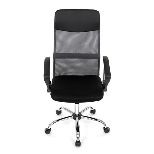 Kancelářská židle, houpací mechanismus, šedá síťovina, KA-E305 GREY