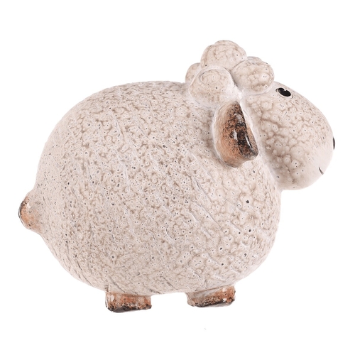 Ovečka - keramická figurka, vel. M, barva krémová