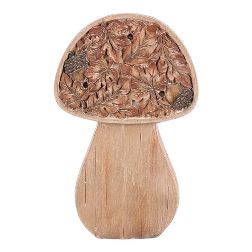 Houba - dekorace s osvětlením, magnesium, imitace dřeva