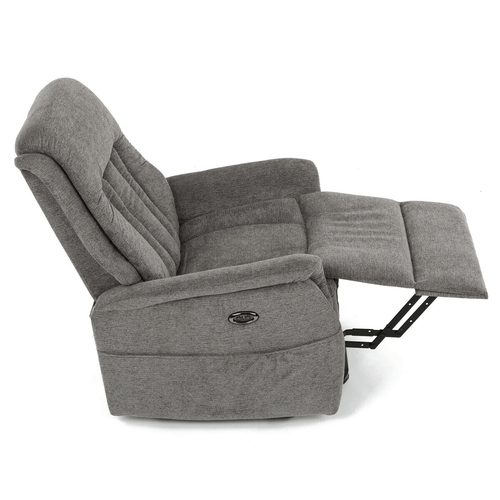 Polohovací křeslo, elektrické zabudované ovládání, šedá, látka, TV-Q8575 GREY2