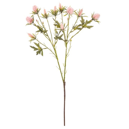 Eryngium - umělý řezaný, barva světle růžová