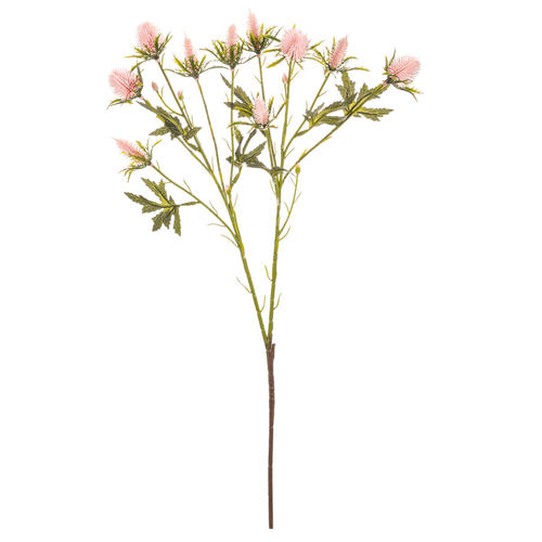 Eryngium - umělý řezaný, barva světle růžová