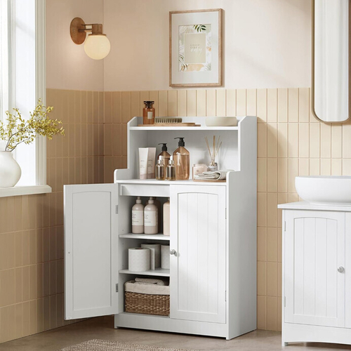 Koupelnová skříňka 60x30x100cm, mdf, bílá, AUK-E1177 WT
