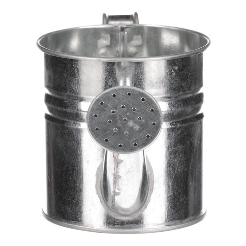 Obal na květiny - konev, zinkový, barva stříbrná