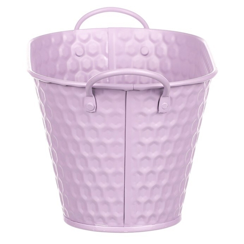 Obal kovový - truhlík, ve světle fialové barvě