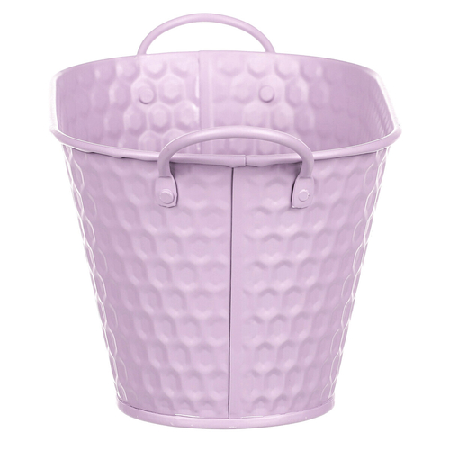 Obal kovový - truhlík, ve světle fialové barvě