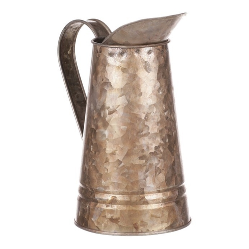 Váza kovová - tvar konve, zinková, barva měděná