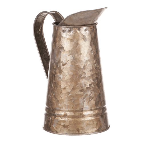 Váza kovová - tvar konve, zinková, barva měděná