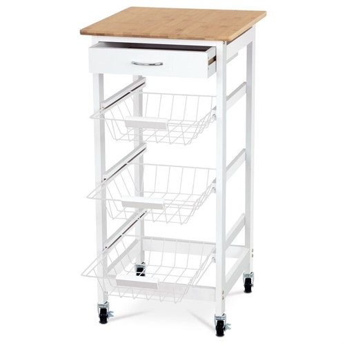 Regál, mdf, bílá, DR-043