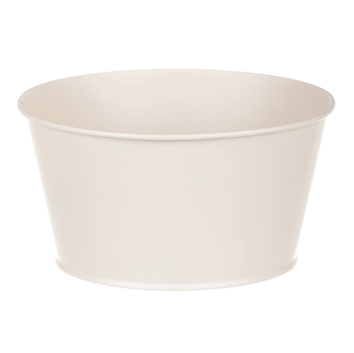 Obal kovový - nízký, motiv včelky, barva krémová