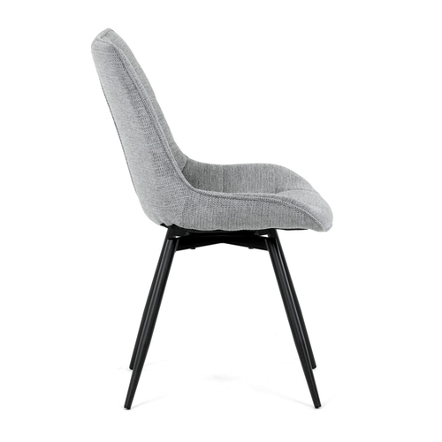 Jídelní židle otočná 180°, šedá, látka, HC-T1130 GREY2