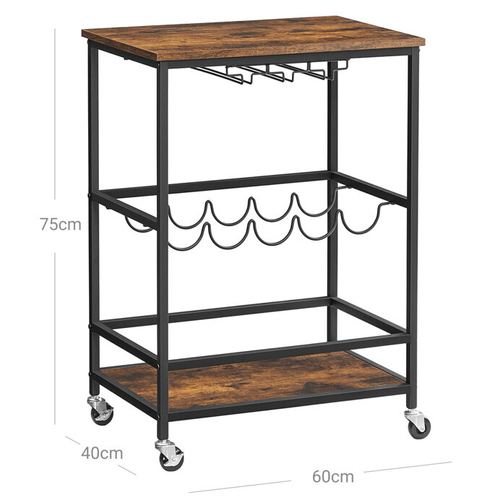 Pojízdný úložný vozík hnědá, APV-E1187 OLW